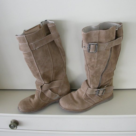 Tan Soft Suede Boots - Picture 4 of 7